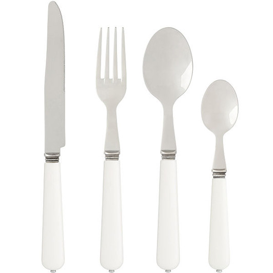 Flatware - Lucie -  White - 24 pieces
