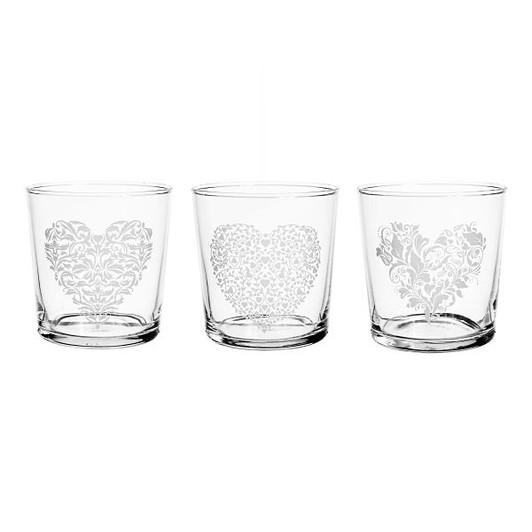 Heart Glasses - Set of 3