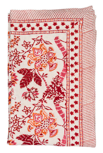 Tablecloth - Floral - Red