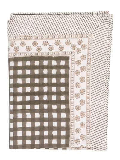 Tablecloth from Chamois in Denmark - Check - Brown