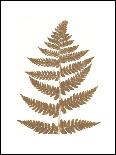 Contemporary Scandinavian Print - Fern Gold - 12" x 16"