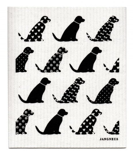 Swedish Dishcloth — Dogs Black