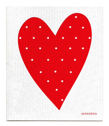 Swedish Dishcloth — Heart Red