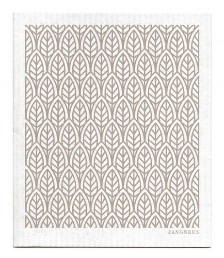 Swedish Dishcloth — New Leaves Grey