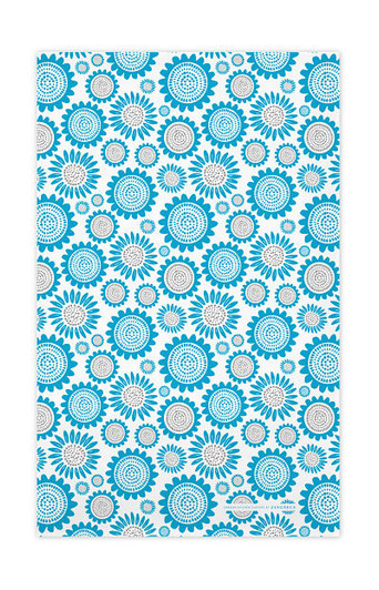 Swedish Kitchen Towels - Sunflower - Turquoise