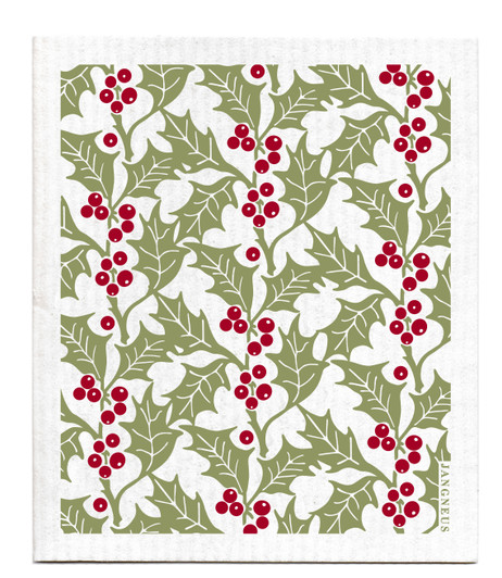 Swedish Dishcloth — Holly Red
