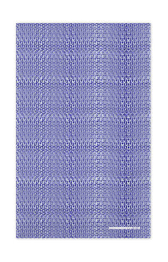 Blue leaves patterned Scandinavian linen cotton kitchen towel by Jangneus