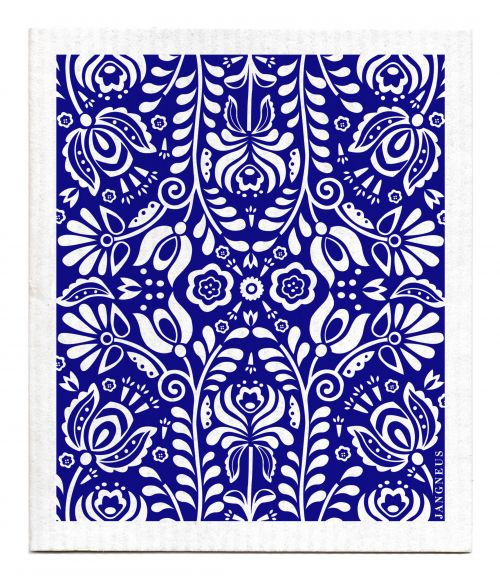 Swedish Dishcloth — Scandi Bloom Blue