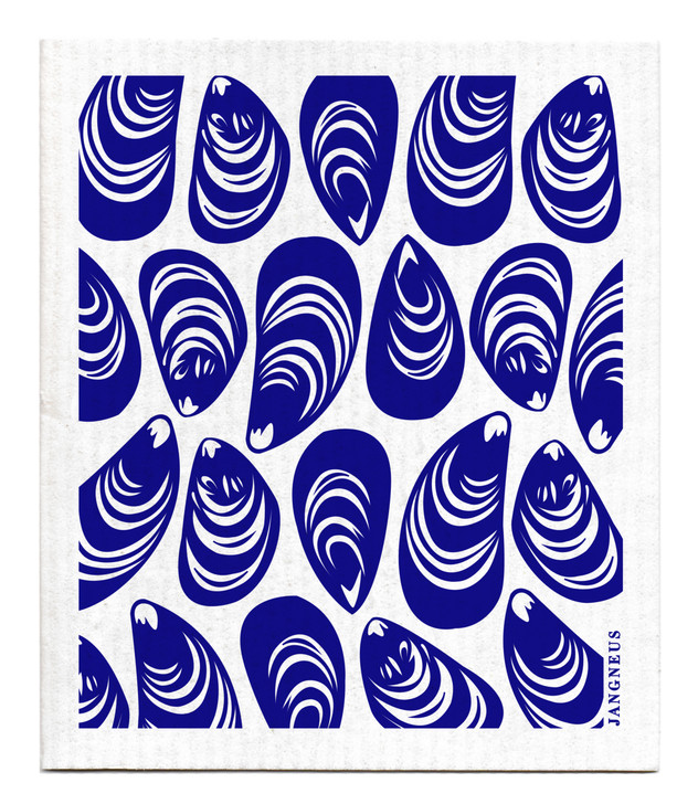 Swedish Dishcloth — Mussels Blue