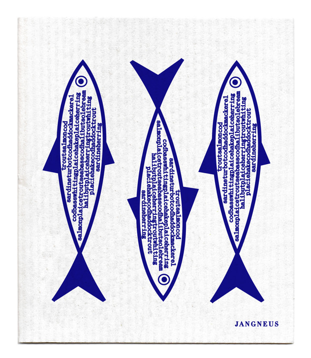 Swedish Dishcloth — Fish Blue