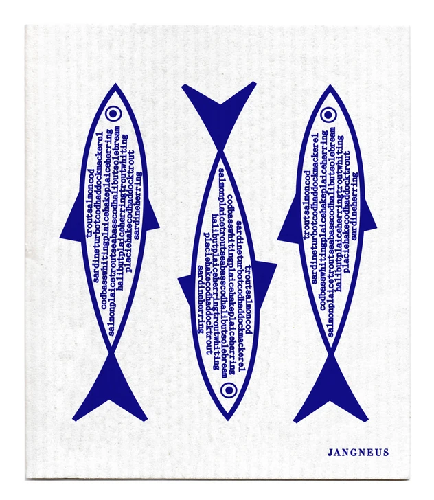 Swedish Dishcloth — Fish Blue