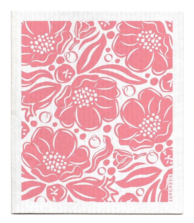 Swedish Dishcloth — Flora Blush Pink