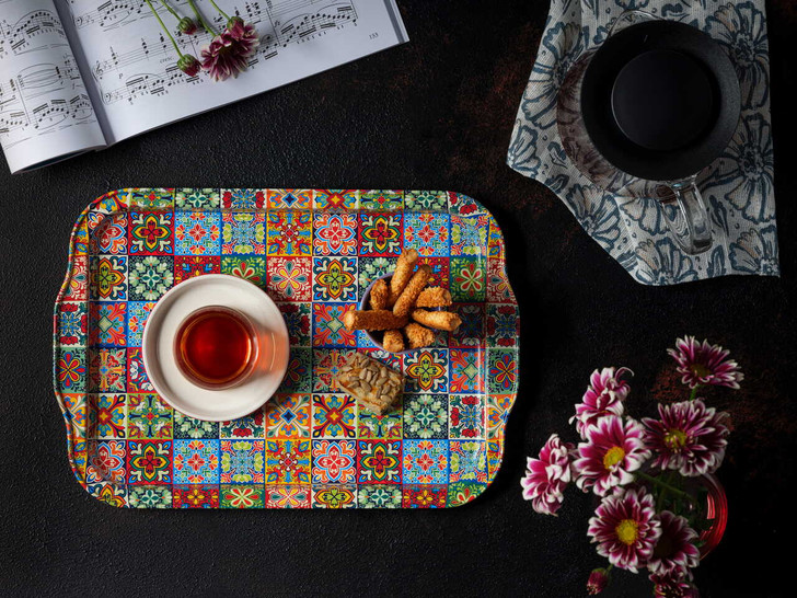 Large Turkish Metal Serving Tray – Zeynep