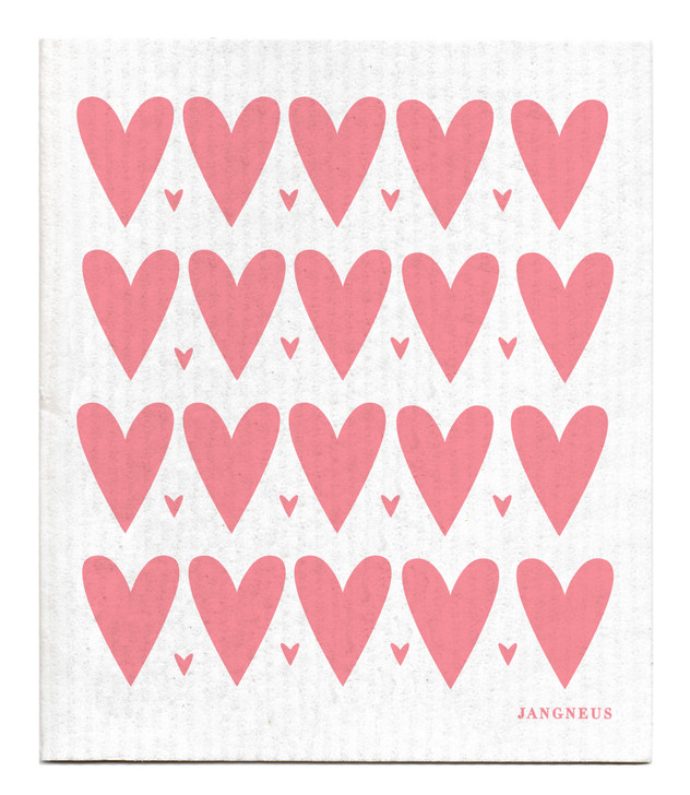 Swedish Dishcloth - Mini Heart - Blush Pink 