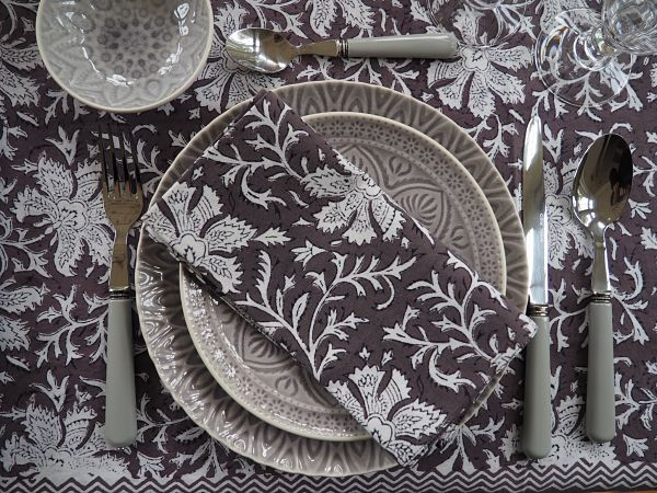 Napkin - Lakhsmi - Clay - 18"SQ from Bungalow in Denmark
