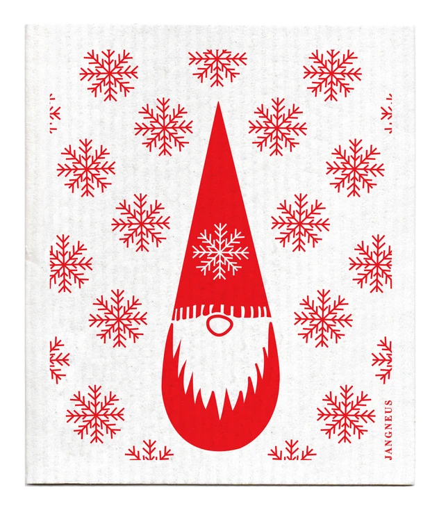 Swedish Dishcloth - Tomte - Red