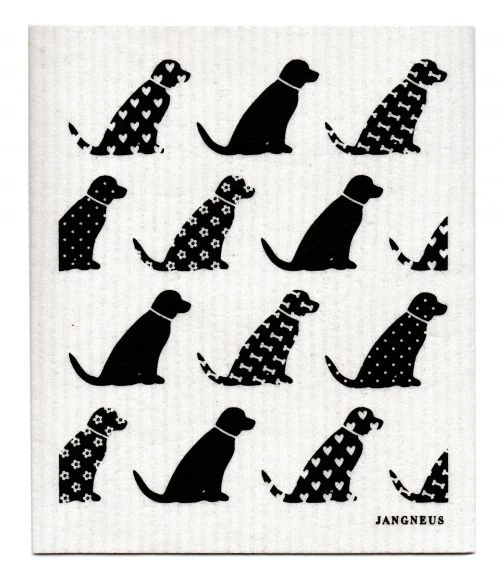 Swedish Dishcloth — Dogs Black