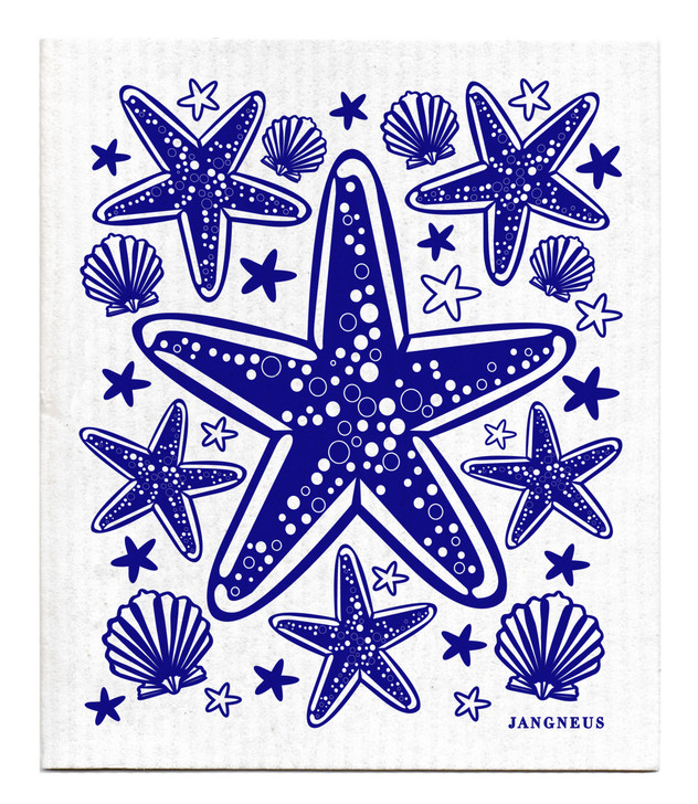 Swedish Dishcloth — Starfish Blue