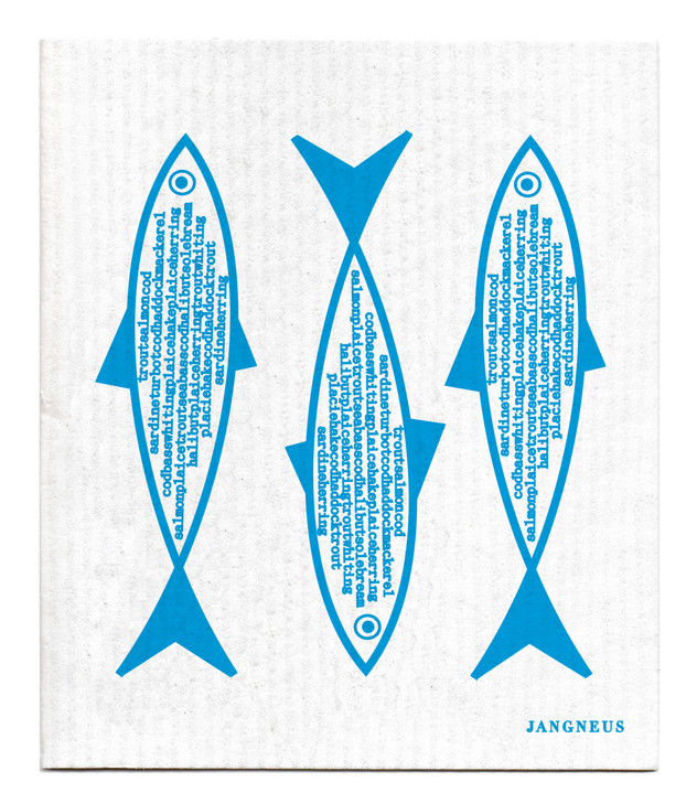 Swedish Dishcloth — Fish Turquoise