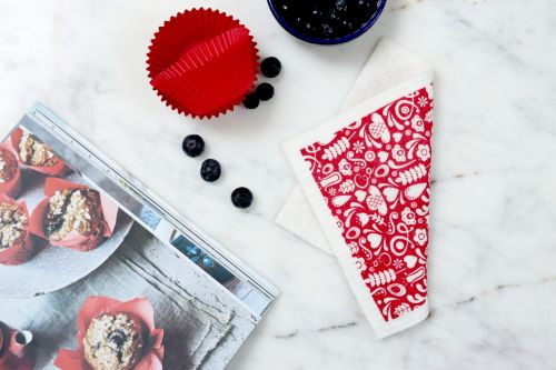 Swedish Dishcloth — Dala Red
