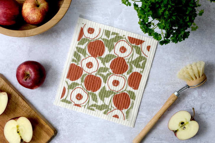 Jangneus Swedish dishcloth, bluebell design, 100% biodegradable.
The Sustainable Alternative to Paper Towels reusable for months, highly Absorbent