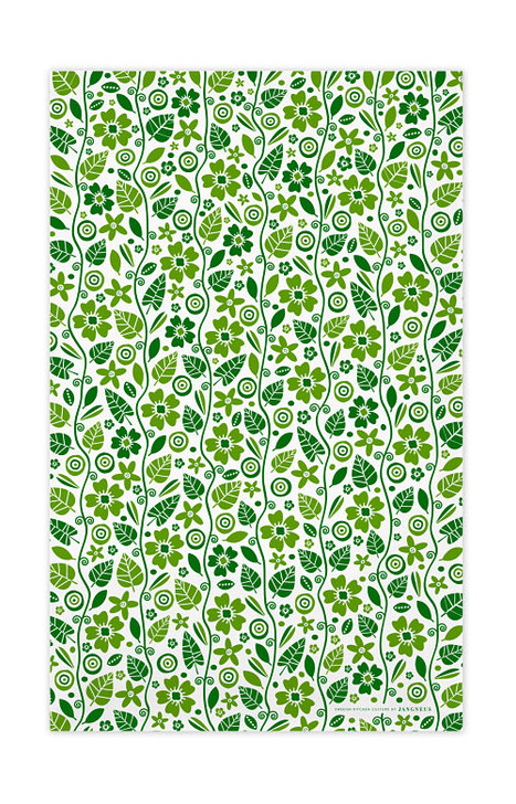 Swedish Garden Green Kitchen Towel