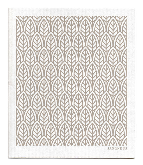 Swedish Dishcloth - New Leaves - Grey