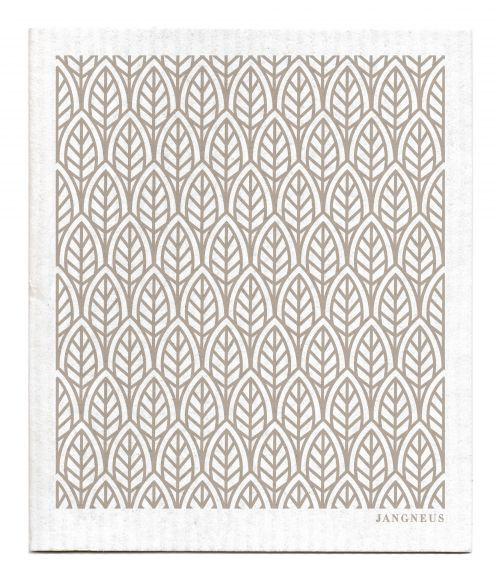 Swedish Dishcloth — New Leaves Grey