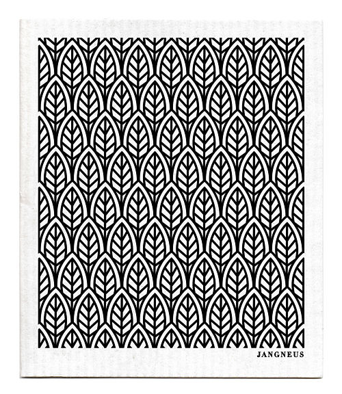 Swedish Dishcloth - New Leaves - Black