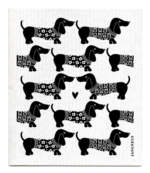 Swedish Dishcloth — Dachshund Black