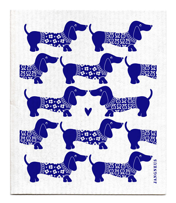 Swedish Dishcloth — Dachshund Blue