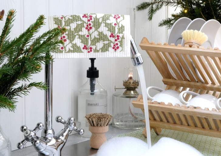 Swedish Dishcloth — Holly Red