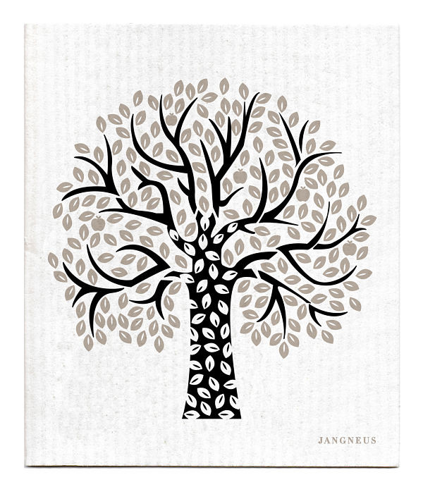 Swedish Dishcloth - Tree - Black