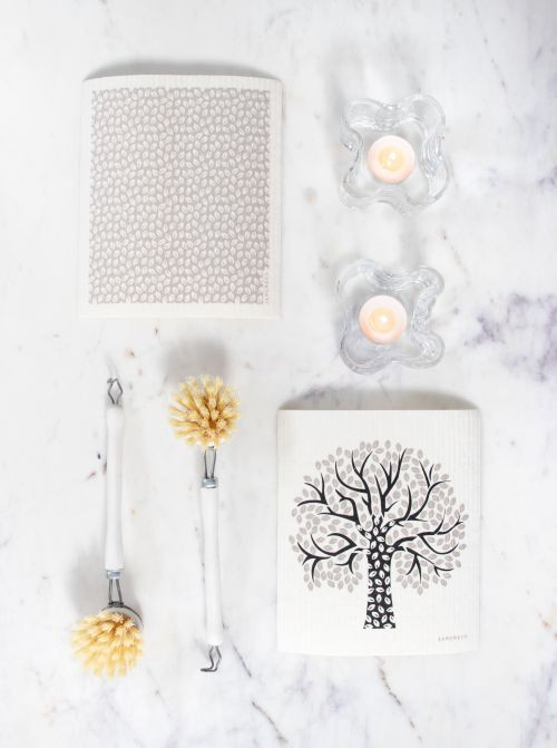 Jangneus Swedish dishcloth, Tree Black, 100% biodegradable. The Sustainable Alternative to Paper Towels reusable for months, highly Absorbent.