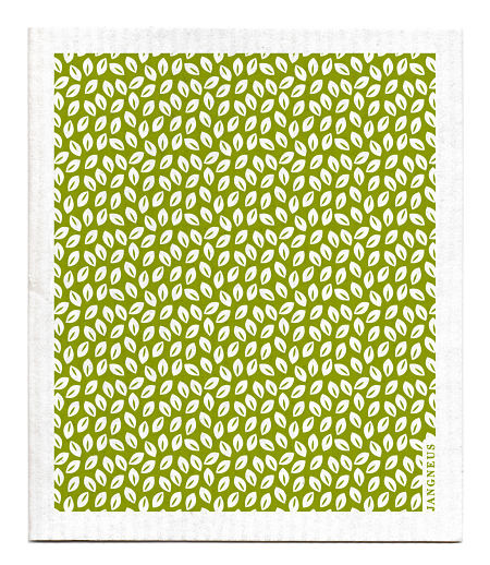 Swedish Dishcloth — Mini Leaves Green