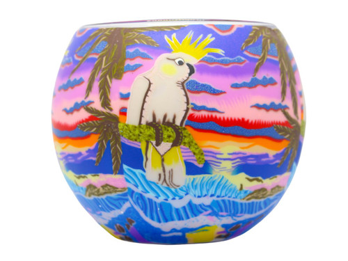 Glass Illusion Votive 'Aussie Cockatoo' #39