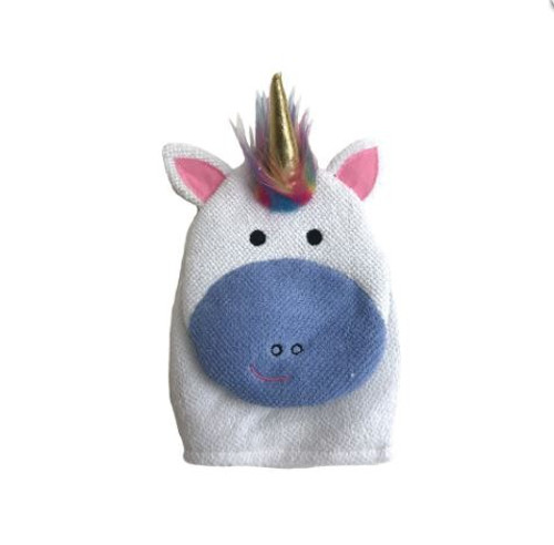 Unicorn cotton bath mitt