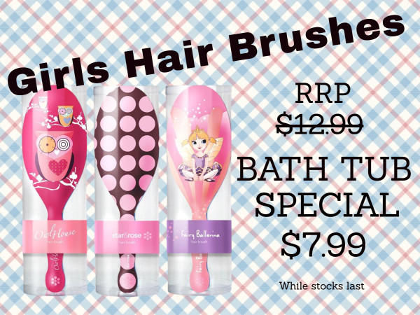Girls Hair Brush - Fairy - Owls - Polka Dots