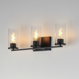 Concord 3-Light 23.5" Wide Black Vanity Light