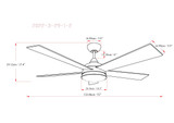 Degree 1-Light 52" Wide Black / Walnut Pecan Ceiling Fan