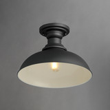 Barnlight 1-Light 12" Wide Black Indoor / Outdoor Flush Mount