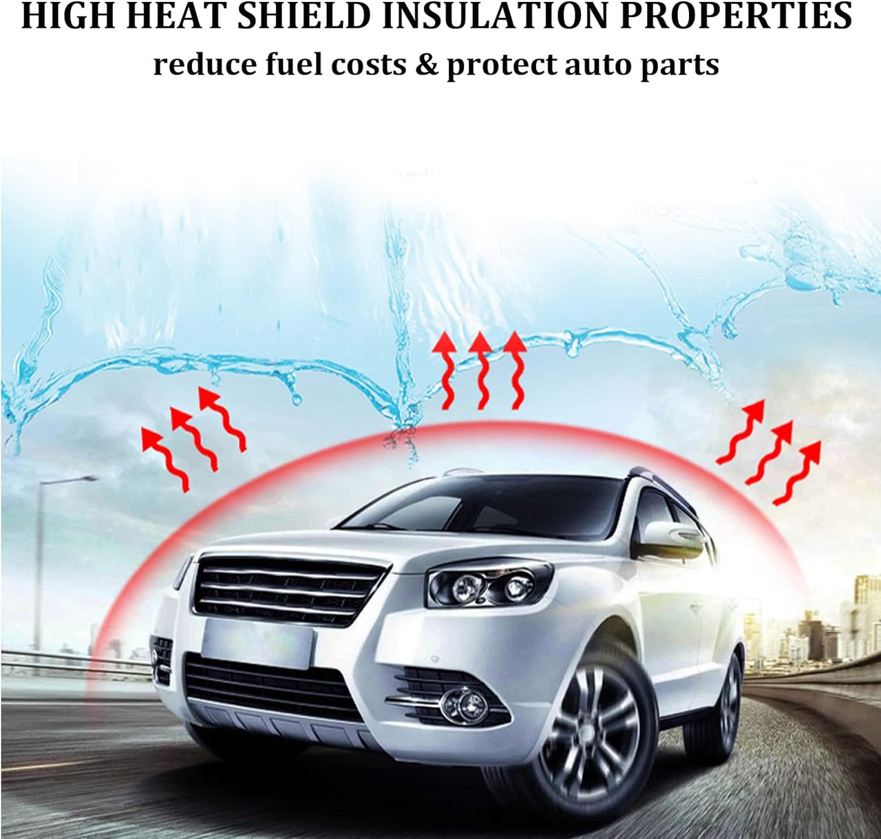 Car Elements Heat Shield Sound Deadener Home/Roof/Auto Insulation