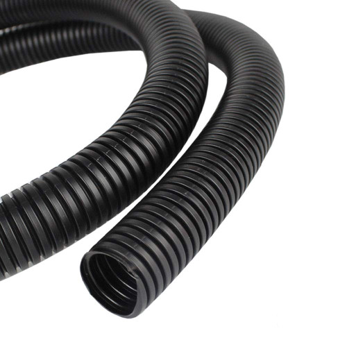 Split Wire Loom Tubing, Polyethylene Corrugated Conduit Auto Wire Conduit Cover, Use for Cable Management and Harness Protector Black Color