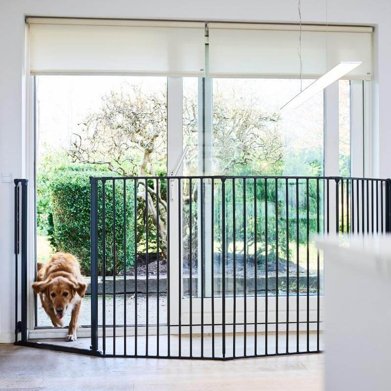 DogSpace Rocky L Extra Tall Multi Expandable Pet Gate -Black