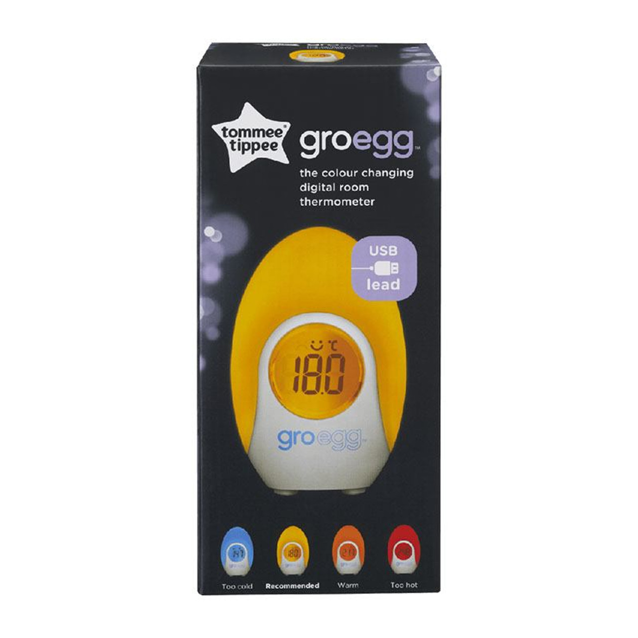 The Gro Company Gro-Egg Room Thermometer Baby Nursery Nightlight NEW With  Cover