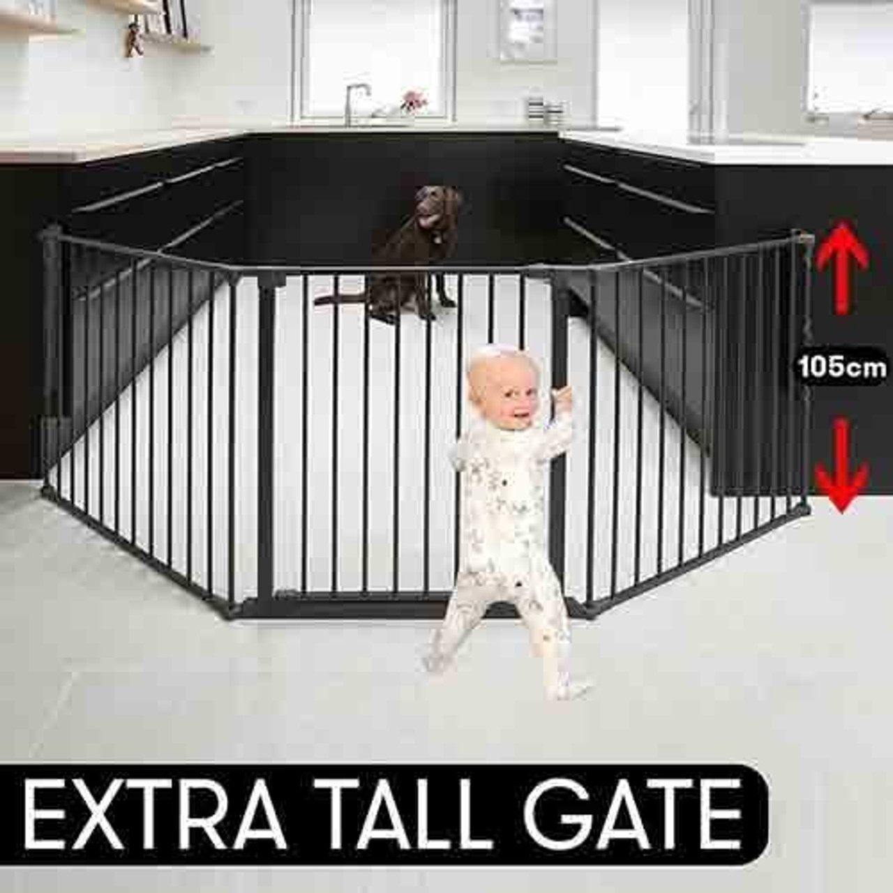 babydan extra tall pet pressure safety baby gate