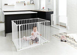 Babydan Square Playpen / Park-A-Kid with Urban Playmat - White Product Image Three