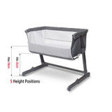 Babylo Cozi Sleeper Graphite Frame - Slate Fabric size