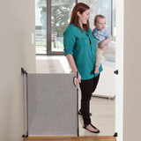Dreambaby Retractable Stair Gate - Grey open