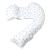 Dreamgenii Pregnancy Support & Feeding Pillow Cover - Grey Aqua  pillow